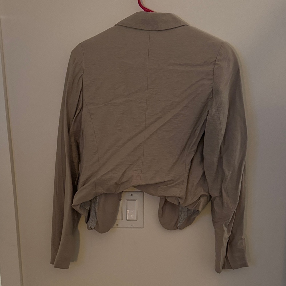❌LAST CHANCE❌ Apt. 9 Light Taupe Open-Front Women's Pocket Blazer - Picture 4 of 6